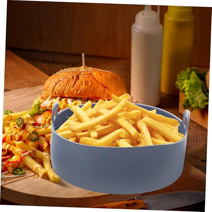 Air Fryer Silicone Liners Reusable Non-Stick Baking Mat Silicone Pot for Easy Cleaning Compatible Air Fryers and Ovens for Baking and Cooking
