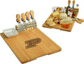 Picnic at Ascot NCAA Officially Licensed Purdue Bamboo Cheese/Charcuterie Board with Ceramic Bowl, Knife Set & cheese Markers