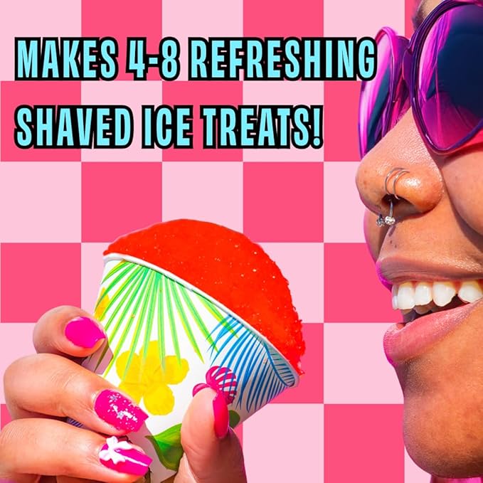 Hawaiian Shaved Ice Bahama Mama Syrup - Nut Soy Dairy Free - Flavor Fluffy & Crunchy Snow Cones - Shelf Stable - Makes 8 Servings - 16 ounces