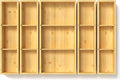 DUJEN 5 pieces Bamboo Drawer Organizer, Adjustable 3 Individual Junk Drawer organizer for Bathroom and Kitchen, Wood Drawer Organier Boxes for Jewellery, Make up and Tea Bag