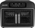 Kalorik Air Fryer Convection Oven Designer Series 26-Quart with Dual Speed Fan Easy Pull French Doors and 14 Smart Cooking Presets, Includes 5 Cooking Accessories, 1700-Watts, Black