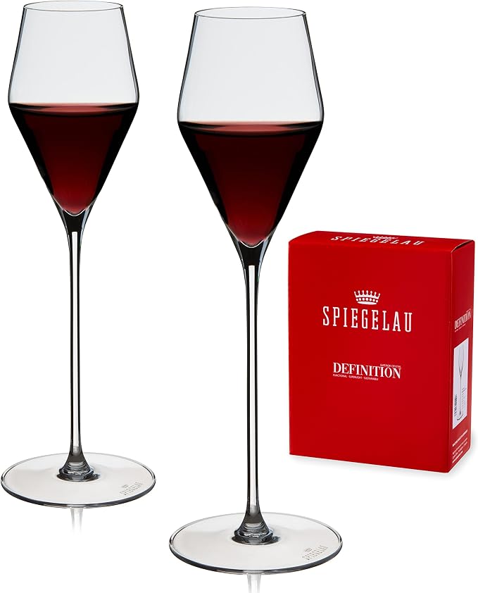 Spiegelau Definition Digestif Glasses, Elegant Stemmed Dessert Wine Glasses for After-Dinner Drinks, Lightweight Crystal Glassware for Wedding Gifts, Housewarming Party, 4.5 oz, Set of 2