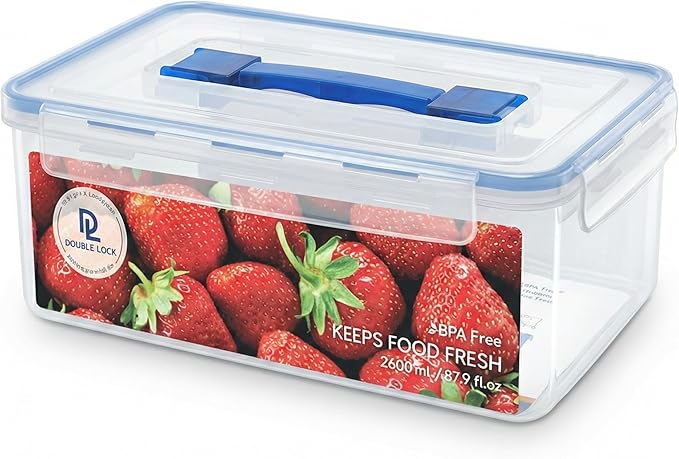 Tribello Extra Large Food Storage Container with Lid Airtight Lid with Handle (Large - 260 OZ)