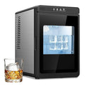 Crystal Clear Ice Cube Maker Countertop, 1.6" Large Square Ice Cube, 3Pcs Rapid in 25Mins, 150Pcs/Day, 24H Timer, Self-Cleaning Ice Maker with Adjust Ice Cube Size for Cocktails, Whiskey & Bourbon