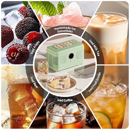 Countertop Ice Maker Machine, Portable Ice Machine with Self-Cleaning, Makes Quickly, Quiet & Compact Ice Maker for Home/Kitchen/Office/Party/RV