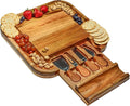 Picnic at Ascot Cheese/Charcuterie Board with Cheese Knives and Markers- Designed & Quality Checked in The USA