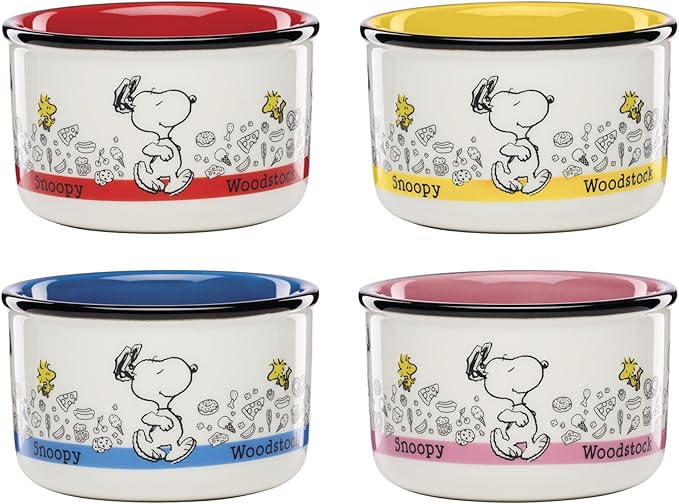 Lenox 897685 Chef Snoopy Snack Bowls, Set Of 4