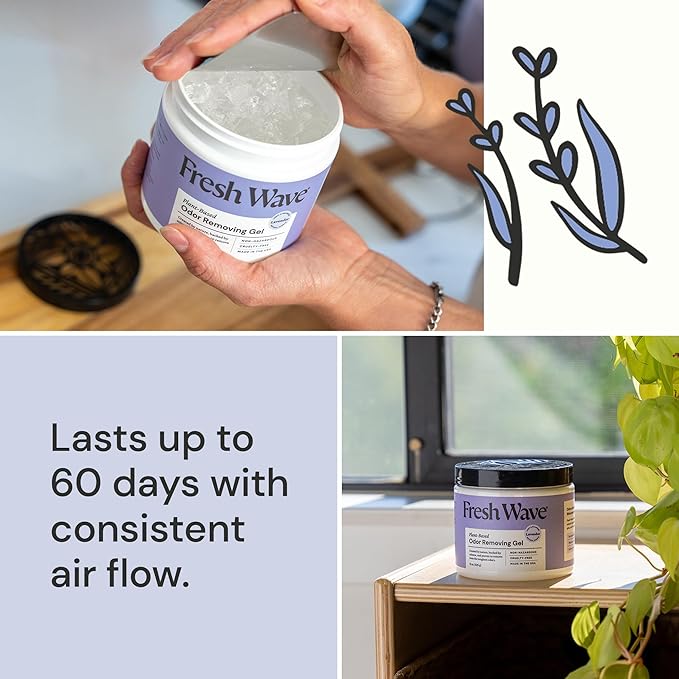 Fresh Wave Lavender Odor Removing Gels Bundle: (2) 15oz. Gels, (1) 63oz. Gel Refill