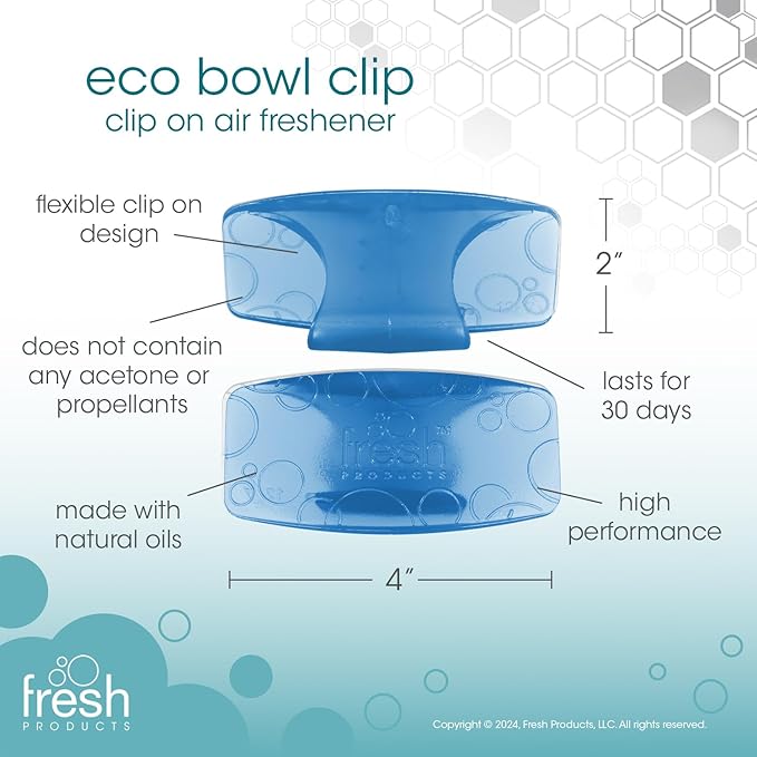 Fresh Products FRS EBC72 CBLBX Eco-Fresh Bowl Clip, Cotton Blossom, Blue (Pack of 12)