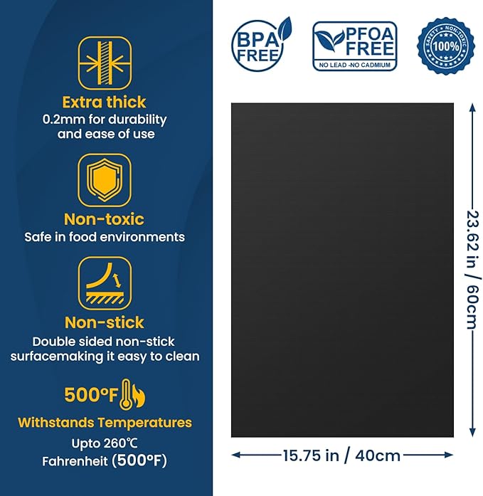 Teflon Ovenb Mat Oven liners + Cut to Size Silicone Baking Mat Roll
