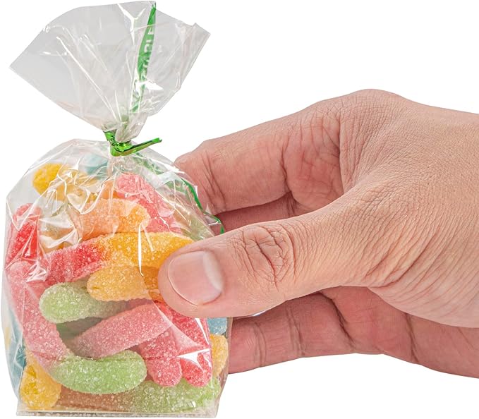 Resturantware Plastic Gusset Bags 100 Count 2" x 1 1/2" x 5" Wicker Dispensing Bottom Gusset Clear Plastic Bags Heat Sealable For Sourdough Bread Cookies Pastries Rolls For Home Bakers And Bakeries