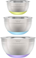 Cuisinart 3-Piece Stainless Steel Mixing Bowls with Nonslip Base, 1.5qt, 3qt & 5qt