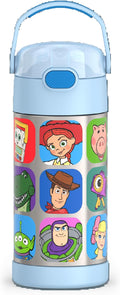 THERMOS FUNTAINER Water Bottle with Straw - 12 Ounce - Kids Stainless Steel Vacuum Insulated Water Bottle with Lid, Toy Story 5