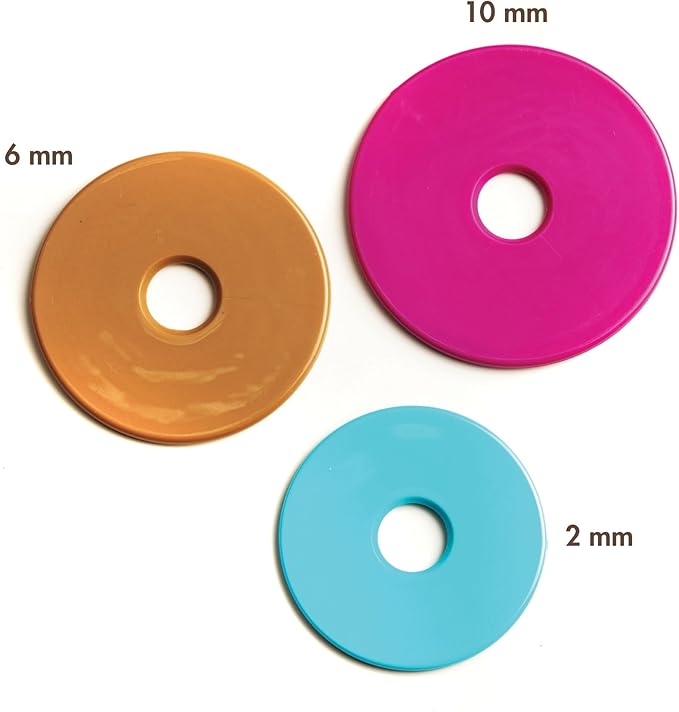 Bakelicious Adjustable Rolling Pin, Wood and Nylon Rolling Pin with Thickness Rings, 3.5 x 3.5 x 21.75 inches