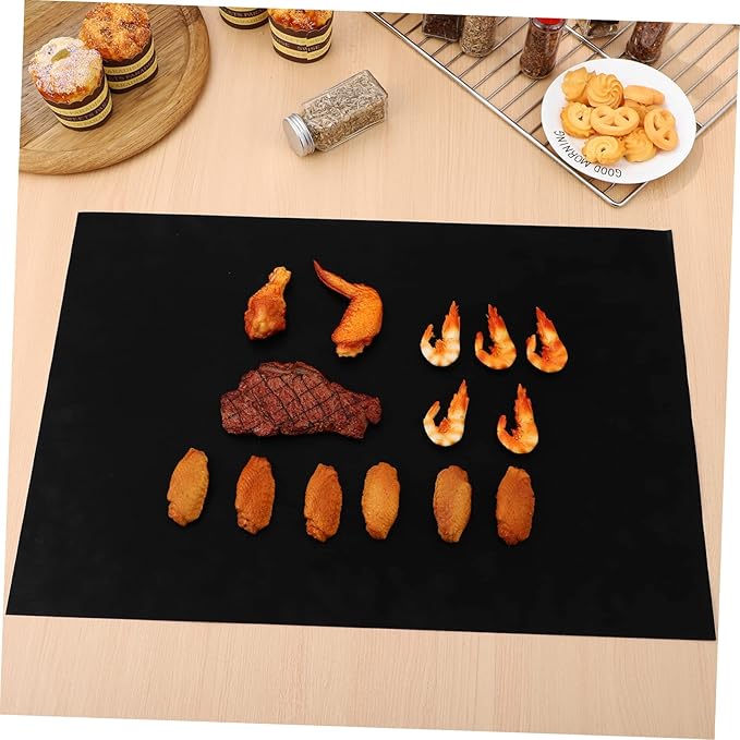 Luxshiny 9pcs Non-stick Oven Liners Reusable Baking Mats Grill and Cooking Easy to Clean for Grilling and Baking