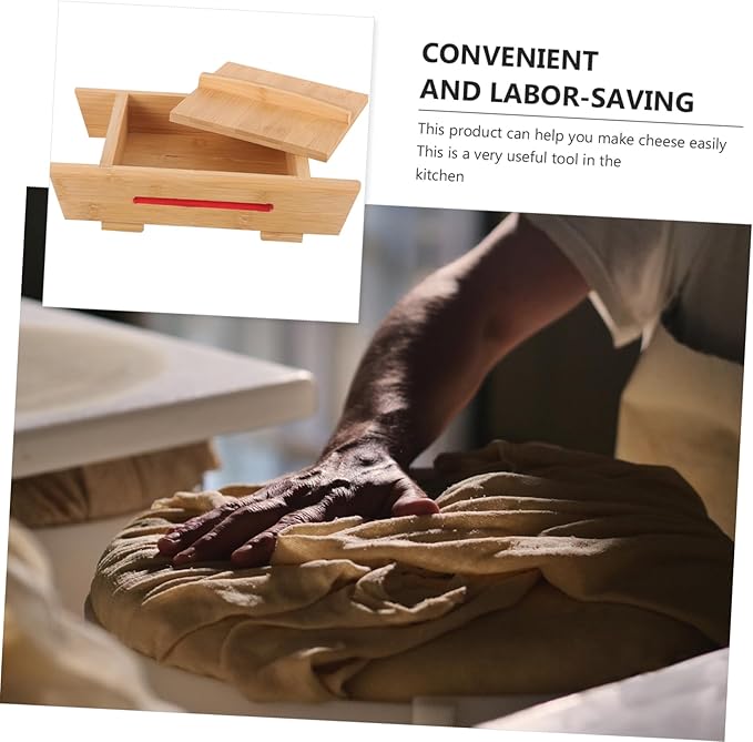 Tofu Maker Wooden Tofu Press Mold for Homemade Tofu Cheese DIY Tofu Making Tool with Smooth Surface for Firm Tofu and Silken Tofu Preparation