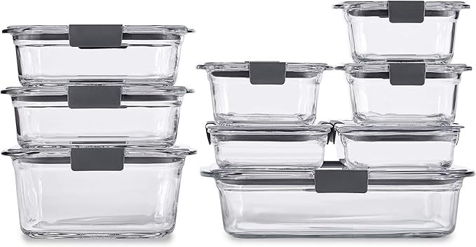 Rubbermaid Brilliance Glass and Plastic Food Storage Containers (30 Pieces)