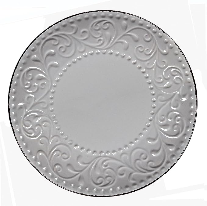 Lorren Home Trends LH527 Dinnerware Set for Entertaining, One Size, Gray
