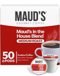 Maud's Medium Roast Coffee Pods, 50ct, Single Serve Pods – 100% Arabica Coffee, Compatible with Keurig K Cups Maker