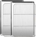 Baking Sheet with Racks Set [2 Sheets + 2 Racks], Stainless Steel Baking Sheets with Cooling Racks, Nonstick Pan, Warp Proof & Rust Proof & Easy to Clean, Size 18 X 13 X 1 Inch