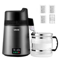VEVOR Water Distiller, 6L/1.6 Gallon Larger Pure Water Purifier Filter for Home Table Countertop, 900W Glass Pot Distilled Maker, Stainless Steel Interior Drinking Machine to Make Clean Water