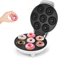 DSP Mini Donut Maker - Non-Stick, 7 Donuts, Cool-Touch | Quick 3-Min Baking, Indicator Lights, Easy Wipe-Clean, Breakfast/Snacks/Desserts
