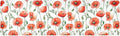 Red and White Poppy Flowers Trivet Table Runner Heat Resistant 230F for Hot Dishes Pots Plates Kitchen Dining Table Protector Decorative 39.37 X 11.8 Inch