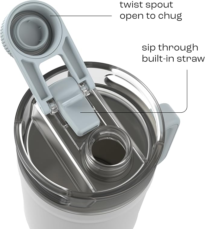 bubba 52 oz Insulated Stainless Steel Water Keg - Large Reusable Water Bottle Drinking Jug - Insulated Keg for Everyday Hydration, Lead-Free and BPA-Free, Fresh Kicks