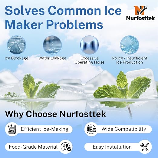 WR30X10093 WR30X10061 Ice Maker Kit Compatible with GE Hotpoint Kenmore | 160W 115V Automatic Ice Making,7 Ice Cubes Each Time,Replaces WR30X10014, WR30X10012, 1399596 and More