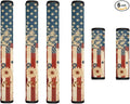 6 Pcs Refrigerator Microwave Door Handle Covers for Independence Day Decor Electrical Appliances Handle Protector for 4th of July, Fingerprints, Liquids, Retro American Flag Daisy