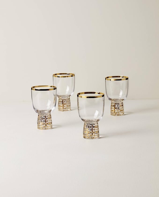 Lenox 897412 Tuscany Classics Gold Frost Wine Glasses, Set of 4