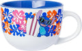 Silver Buffalo Disney Lilo and Stitch Tropical Flowers and Sunnies Shade Ceramic Soup Mug, 24 Ounces
