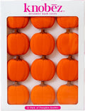 Knobēz: Decorative Knob Covers - Pumpkin - 12pk - Stretch Over Hardware Decorations, Cozy Seasonal Autumn Colors, Kitchen-Bathroom-Dressers-Home