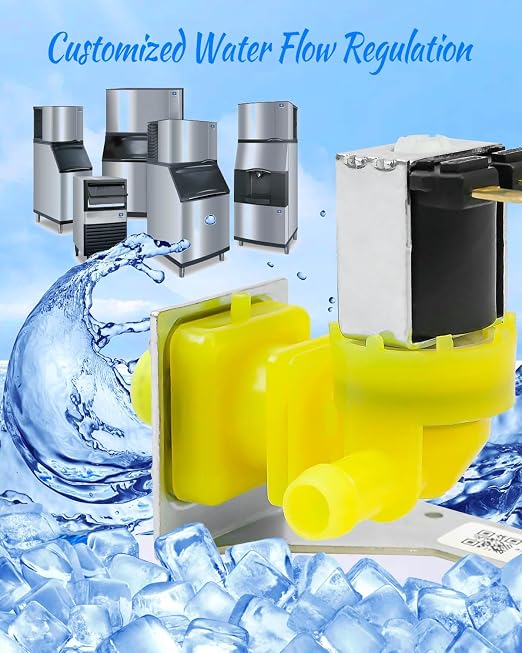000009121 Ice Machine Water Valve Replacement Kit Compatible with Manitowoc Ice Machines, IH9121 Water Inlet Valve for Ice Machine Maker, 000008486 Water Fill Intake Valve with Sealing Tape