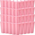 Honeydak 60 Pack Tumbler with Straw and Lid Bulk Cups for Gifts Glitter Plastic Coffee Cups 24-27 oz Reusable Water Bottle Iced Coffee Travel Mug Party Favors for Birthdays Travel (Light Pink)