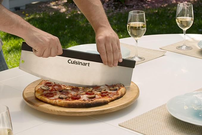 Cuisinart Alfrescamoré Quick Cut Pizza Cutter, 15-Inch Pre‑Sharpened Stainless Steel Blade with Comfort Grip Handle, CPS-050