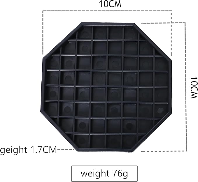 Drip Tray 4" Octagon Countertop Beverage Dispenser Cup Drip Catcher - for Coffee & Drink Dispenser Bar by kitchentoolz - Pack of 4