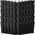 Honeydak 60 Pack Tumbler with Straw and Lid Bulk Cups for Gifts Glitter Plastic Coffee Cups 24-27 oz Reusable Water Bottle Iced Coffee Travel Mug Party Favors for Birthdays Travel (Black)