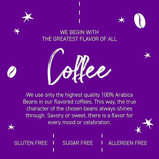 Joffrey's Coffee - Angel's Kiss, Flavored Coffee, Artisan Medium Roast, Arabica Coffee Beans, Chocolate & Coconut Cream Flavor, K-Cup 2.0 Compatible (Single Serve Cup, 24 Count)