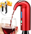 Wine Aerator Electric Wine Decanter – Easy One Touch Red & White Wine Accessories, Ideal for Beginners and Enthusiasts, Spout Pourer, Wine Preserver – Best Mothers Day Gift for Mom (Lucky red)