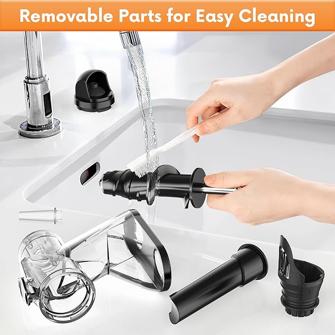 Masticating Juicer Attachment for KitchenAid Stand Mixer, Cold Pressed Juicer Machine, Slow Juicer Attachment with Dual Feed Chute and Pusher