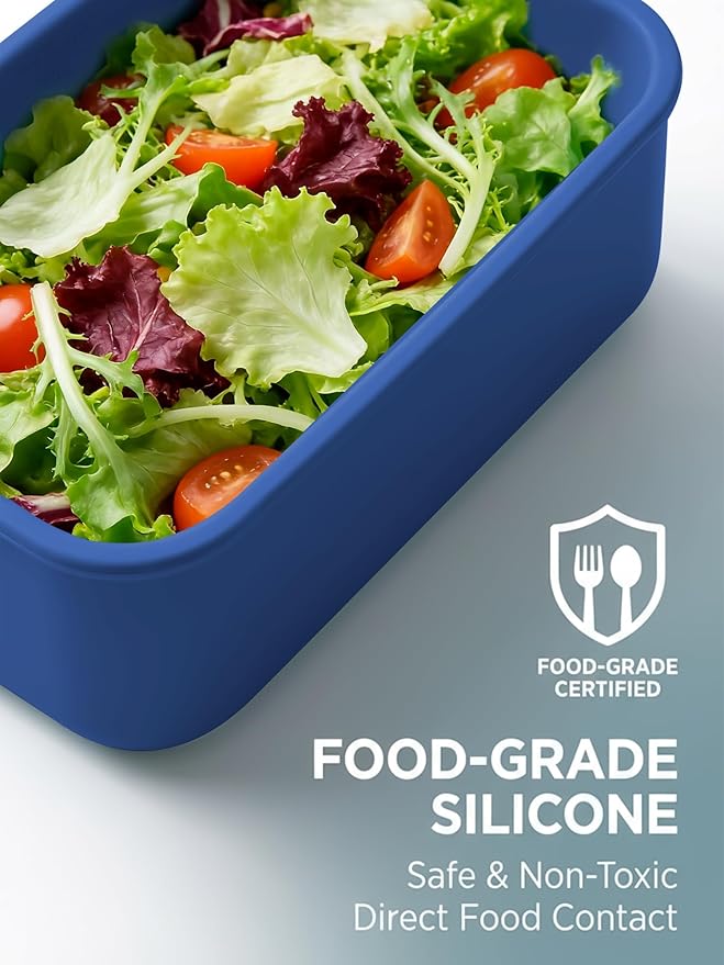 8 PCS 2 Cup Silicone Freezer Molds With Lid, Reusable Silicone Soup Freezer Tray for Meal Prep, Food Storage Containers for Freezing Sauces, Stews, Ice Cream (Blue)