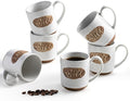 Coffee Cups, Tea Cup, Cute Mini Demitasse Cups Set of 6, Espresso Shot Cups, Coffee Cups Ceramic, Cute Coffee Mugs, Accessories for Coffee Bar, Fit Children, the Elderly, Birthday Party, White