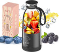 Electric Juicer Bottle, Stainless Steel, 8oz, for Smoothies, Shakes, Milkshakes (black)