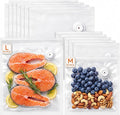 FEPPO Reusable Vacuum Sealer Bags for Food, 20 PCS (10 Medium 8.3"×8.7" + 10 Large 10.2"×11") BPA-Free Food Storage Bags with Air Valve, Leak-Proof & Odor-Resistant for Freshness Preservation