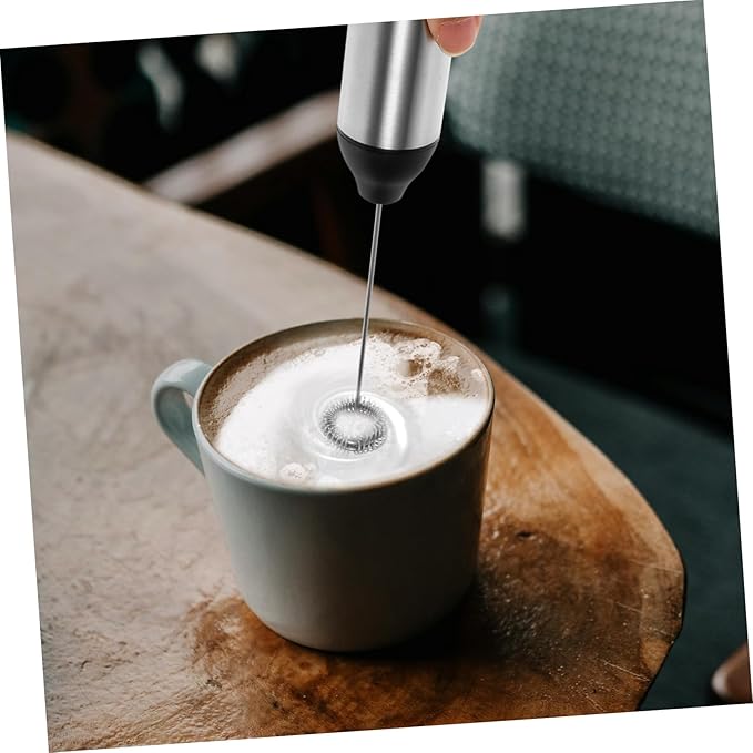 SOLUSTRE 1PC Rechargeable Handheld Milk Frother Electric Maker for Coffee Latte and Cappuccino Portable Design for Easy Use and Materials for Home and Travel