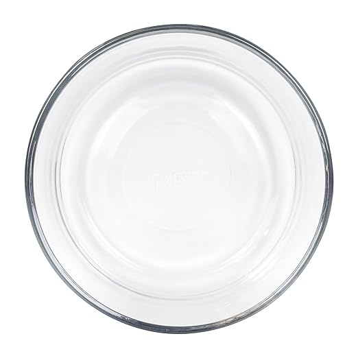 Pyrex 7201 4-Cup Glass Bowl and 7201-PC Loring Pink Lid (4-Pack) - Made in USA