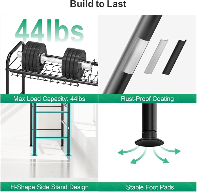 GSlife Over The Sink Dish Drying Rack, 2 Tier Above Sink Dish Drainer Drying Rack with Utensil Holder for Kitchen Counter, Rustproof Kitchen Plate Organizer, Black