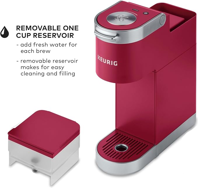 Keurig K-Mini Plus Single Serve K-Cup Pod Coffee Maker, with 6 to 12oz Brew Size, Stores up to 9 K-Cup Pods, Travel Mug Friendly, Cardinal Red