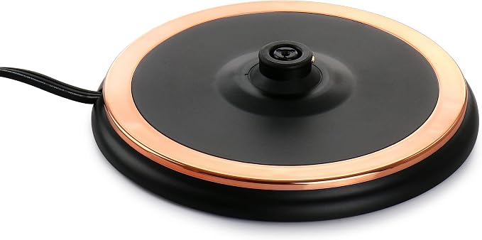 MegaChef 1.8 Quarts Half Circle Electric Tea Kettle in Matte Black